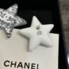 Chanel New Season 25C CHANEL Jewellery Stud Earrings White and Yellow Gold