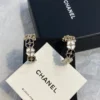 CHANEL Spring-Summer 2025 Pre-collection Stud Earrings Black & White