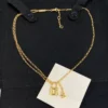 Celine TRIOMPHE LOCK NECKLACE IN BRASS WITH GOLD FINISH
