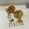 Jardin de Dior Earrings Gold-Finish Metal and White Resin Pearls | DIOR