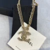 CHANEL Crystal CC Multi Strand Chain Necklace Gold