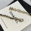 Chanel 2023 Srass & Leather CC Choker – Black, Gold