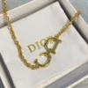2025 New Dior Saddle Necklace ,Gold Chain