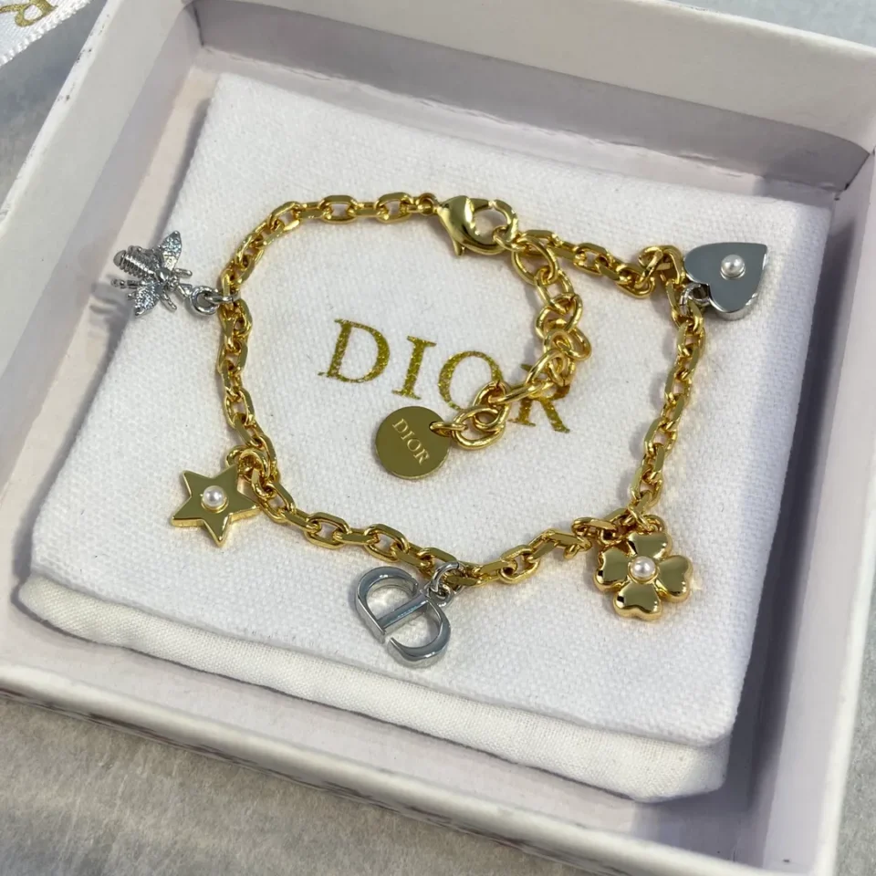 Dior Petit CD Lucky Charms ,Golden Silver