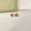 Frivole earrings, mini model,Green diamonds,pink diamonds