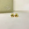Frivole earrings, mini model,Green diamonds,pink diamonds