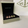 Frivole earrings, mini model,Green diamonds,pink diamonds