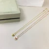 Frivole pendant necklace, small model ,Pink diamonds,Green diamonds