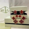 Magic Alhambra earrings, 4 motifs , Rose golden ,Silver