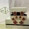 Magic Alhambra earrings, 4 motifs , Rose golden ,Silver