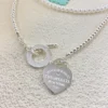 Wrap Necklace in Silver with Pearls and a Diamond, Small