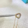 Cartier Trinity Diamond Heart Necklace ,paved