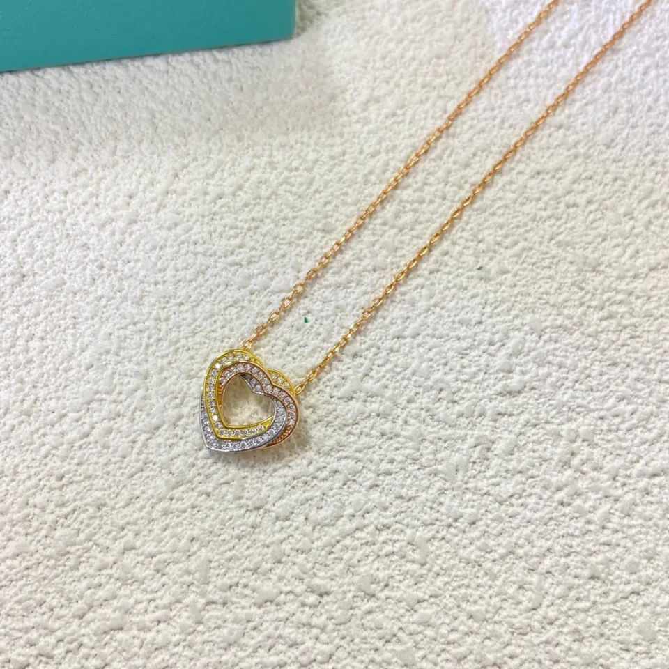 Cartier Trinity Diamond Heart Necklace ,paved