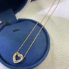 Cartier Trinity Diamond Heart Necklace ,Half paved