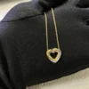 Cartier Trinity Diamond Heart Necklace ,Half paved