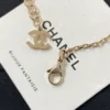2024 Chanel Choker Necklace White Gold Pearl Crystal
