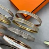 Hermes Narrow Bangle in Enamel