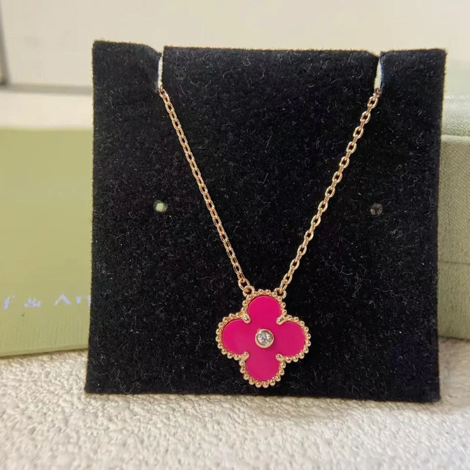 Vintage Alhambra pendant ,pink