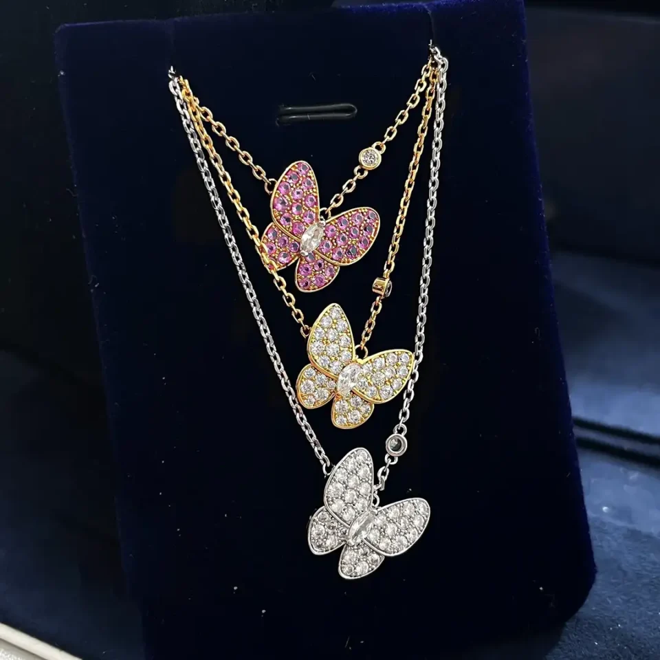 Two Butterfly pendant Full Diamonds