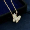 Two Butterfly pendant Full Diamonds