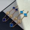 Vintage Alhambra bracelet, 5 motifs ,Blue