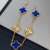 Vintage Alhambra bracelet, 5 motifs ,Blue