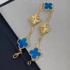 Vintage Alhambra bracelet, 5 motifs ,Blue