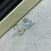 VCA Sweet Butterflies earstuds ,blue,gray,white
