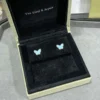 VCA Sweet Butterflies earstuds ,blue,gray,white