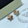 VCA Sweet Butterflies earstuds ,blue,gray,white