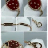 Lucky Spring bracelet, 5 motifs ,open wings ladybug
