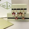 Lucky Spring Earrings, open wings ladybug
