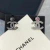 2024/25 Métiers d’art   Stud Earrings   Metal & Strass  Ruthenium, Pink ,Blue & Crystal