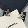 2024/25 Métiers d’art   Stud Earrings   Metal & Strass  Ruthenium, Pink ,Blue & Crystal