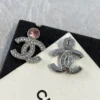 2024/25 Métiers d’art   Stud Earrings   Metal & Strass  Ruthenium, Pink ,Blue & Crystal
