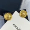 2024/25 Métiers d’art   Stud Earrings   Metal & Lambskin  Golden