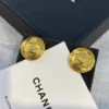 2024/25 Métiers d’art   Stud Earrings   Metal & Lambskin  Golden