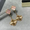 Magic Alhambra earrings, 2 motifs, Pink Mother-of-pearl