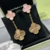Magic Alhambra earrings, 2 motifs, Pink Mother-of-pearl