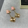 Magic Alhambra earrings, 2 motifs, Pink Mother-of-pearl