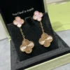 Magic Alhambra earrings, 2 motifs, Pink Mother-of-pearl