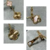 Magic Alhambra earrings, 2 motifs, Pink Mother-of-pearl