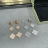 Magic Alhambra earrings, 3 motifs ,Silver , Rose golden