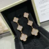 Magic Alhambra earrings, 3 motifs ,Silver , Rose golden