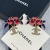 2024/25 Métiers d’art  Chanel Pendant Earrings  Metal & Resin  Gold & Multicolor