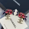 2024/25 Métiers d’art  Chanel Pendant Earrings  Metal & Resin  Gold & Multicolor