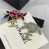2024/25 Métiers d’art  Chanel Pendant Earrings  Metal & Resin  Gold & Multicolor