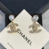 Spring-Summer 2025 Pre-collection Chanel Pedant Earrings  Metal & Strass Glass Gold