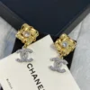 2024/25 Métiers d’art Chanel Pendant Earrings   Metal & Strass  Gold, Silver & Crystal