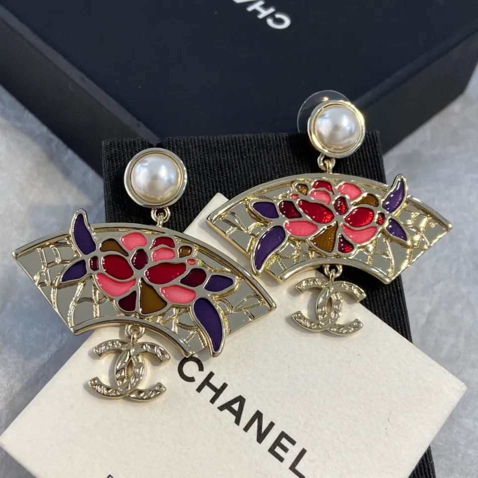 2024/25 Métiers d’art Chanel Pendant Earrings  Metal & Strass  Gold, Resin & Crystal ,Multicolor